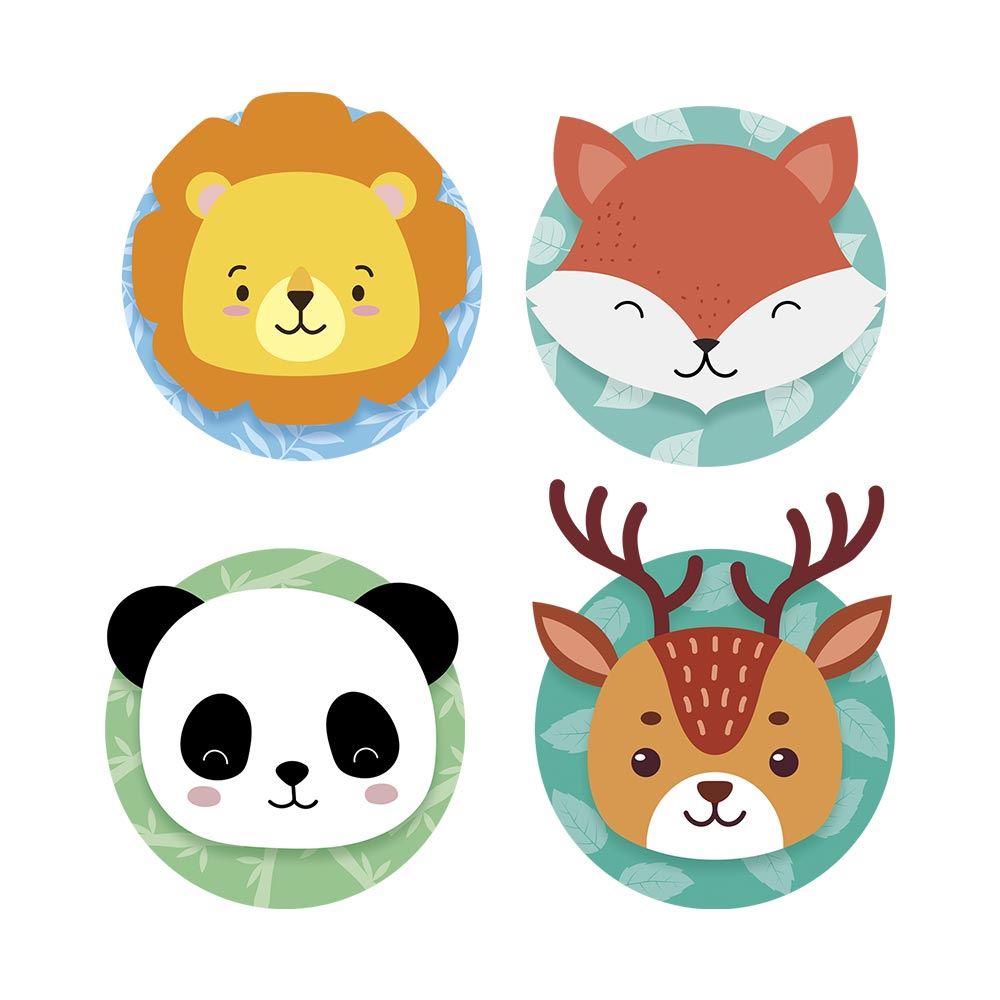 Sticker pm tetes animaux