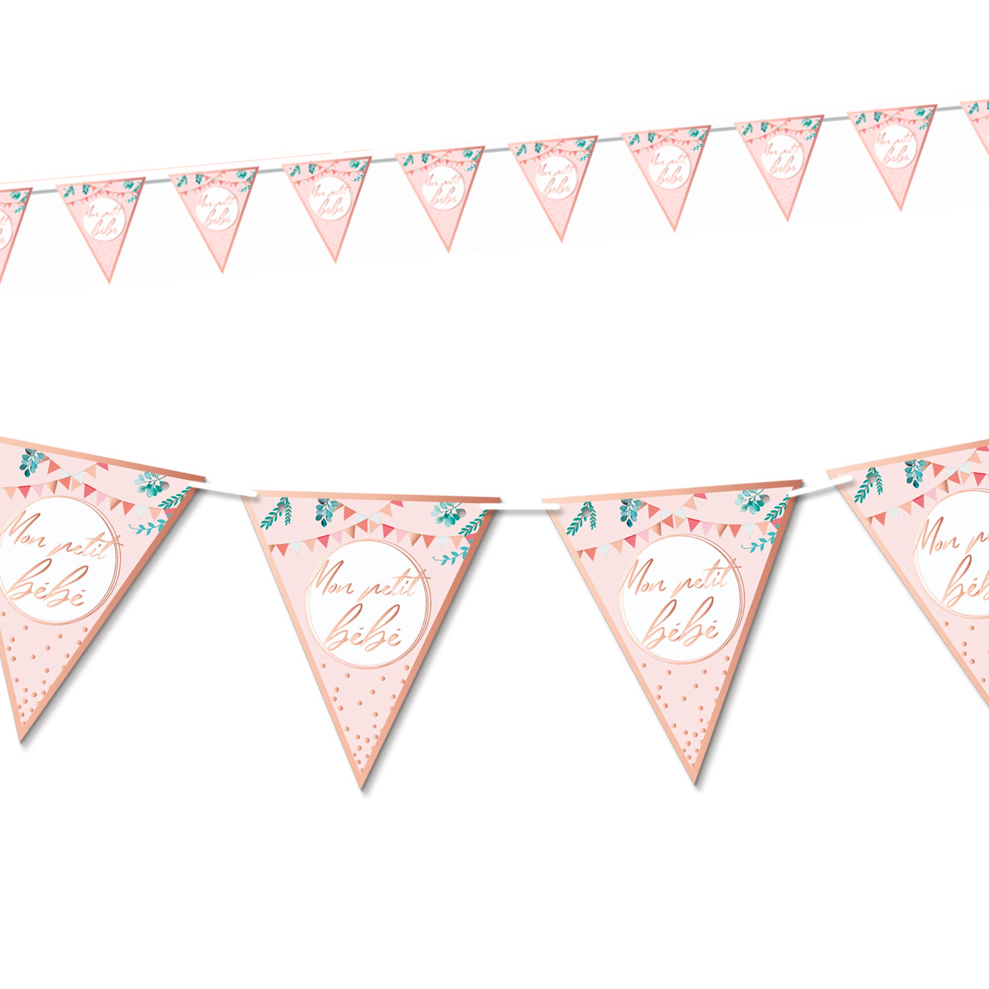 Guirlande fanion baby shower fille