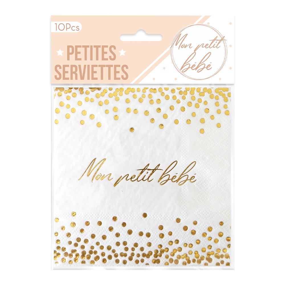 Pack 10 serviettes baby shower garcon