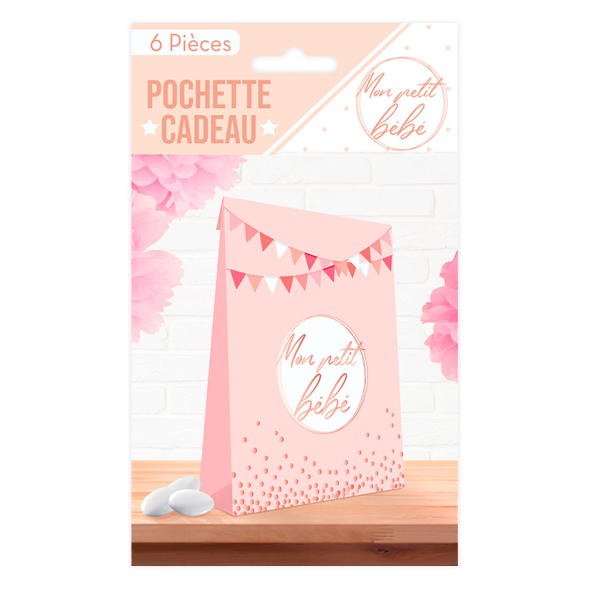 Sachet 6 pochettes cadeau fille