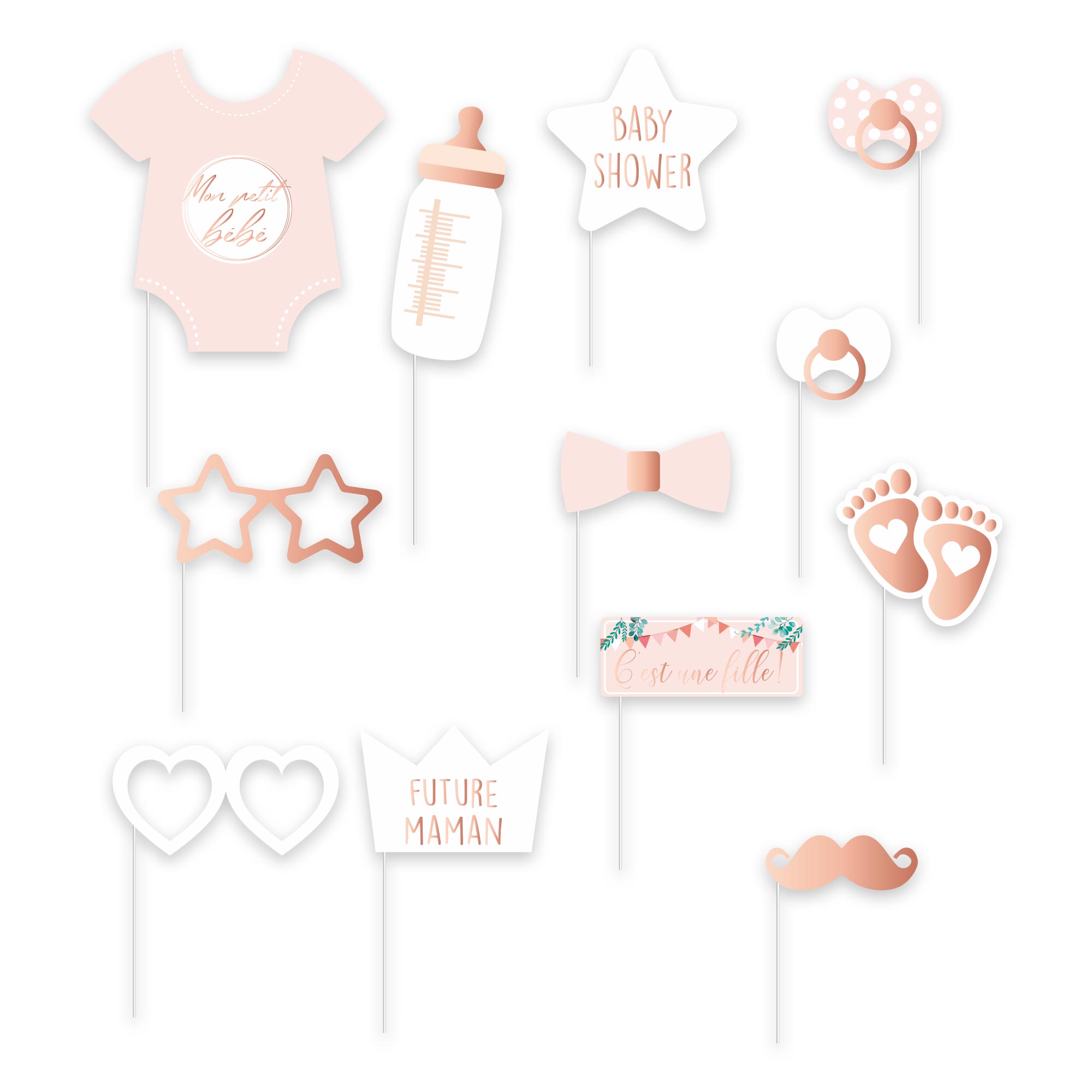 Photobooth baby shower fille/
