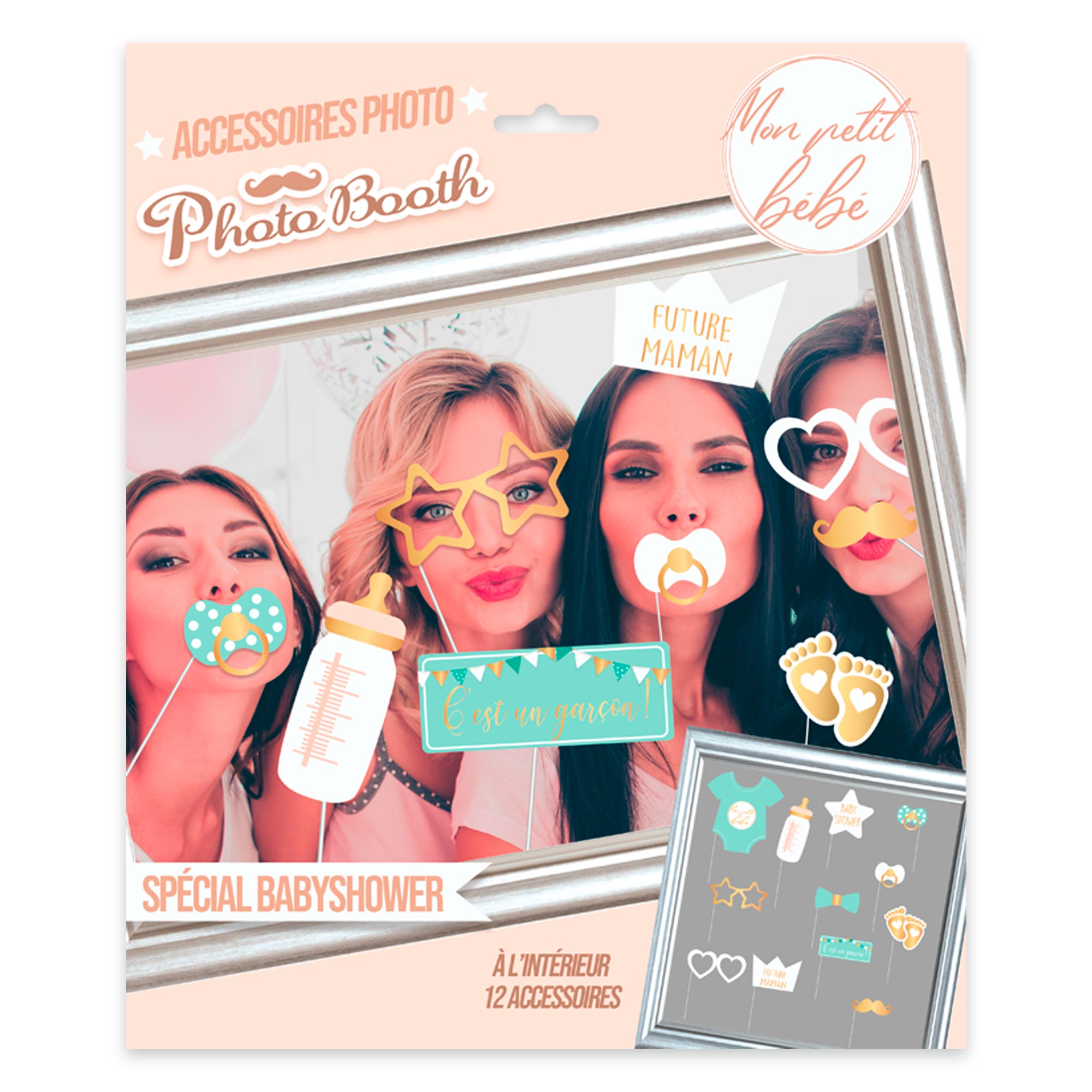 Photobooth baby shower garcon