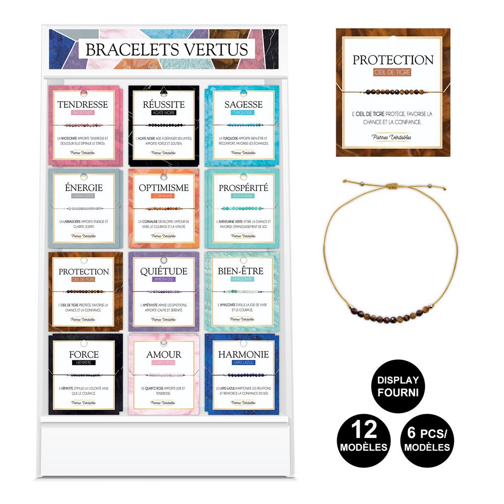 Bracelet vertus 12mods /72pcs