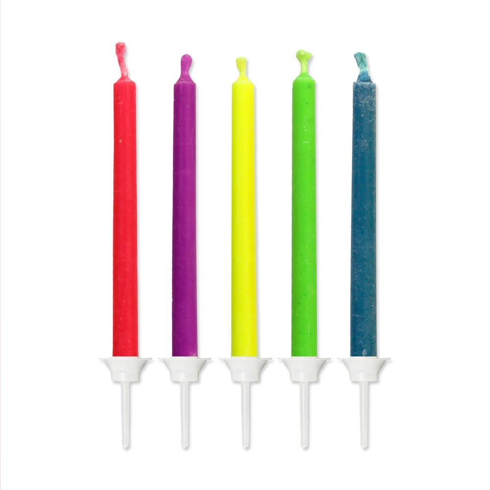 Bougie flamme coloree 10 pcs