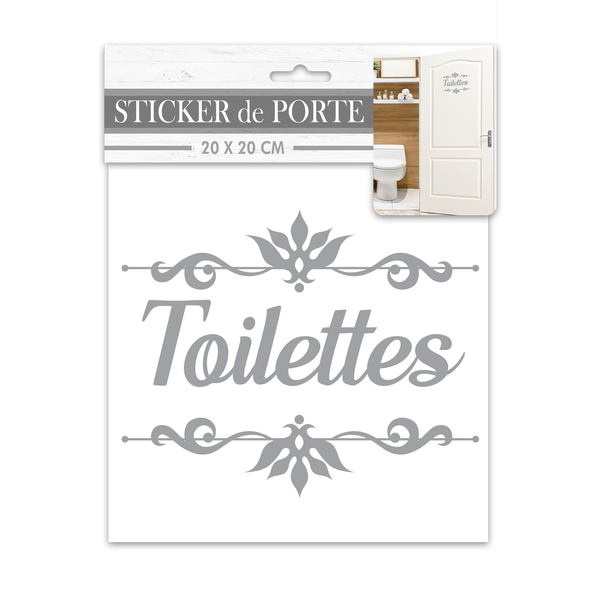 Sticker porte "toilettes"/