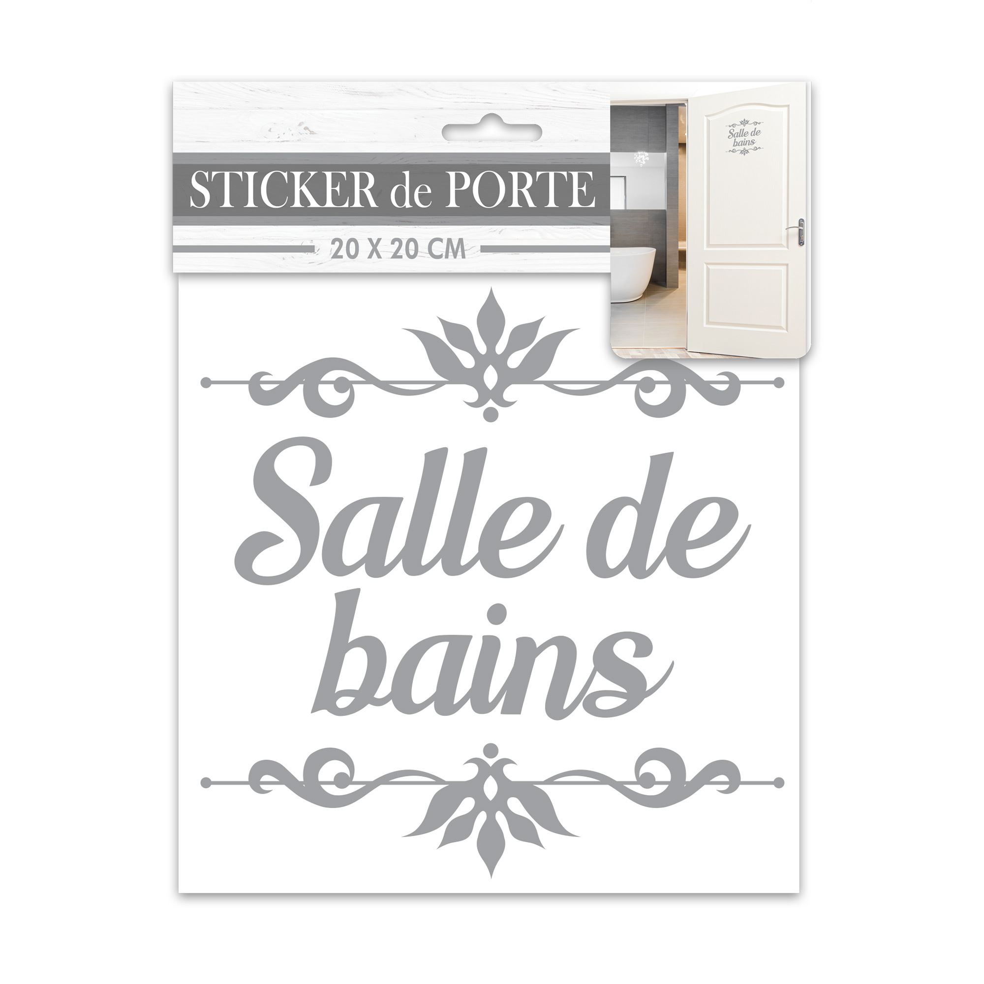 Sticker porte "salle de bains"