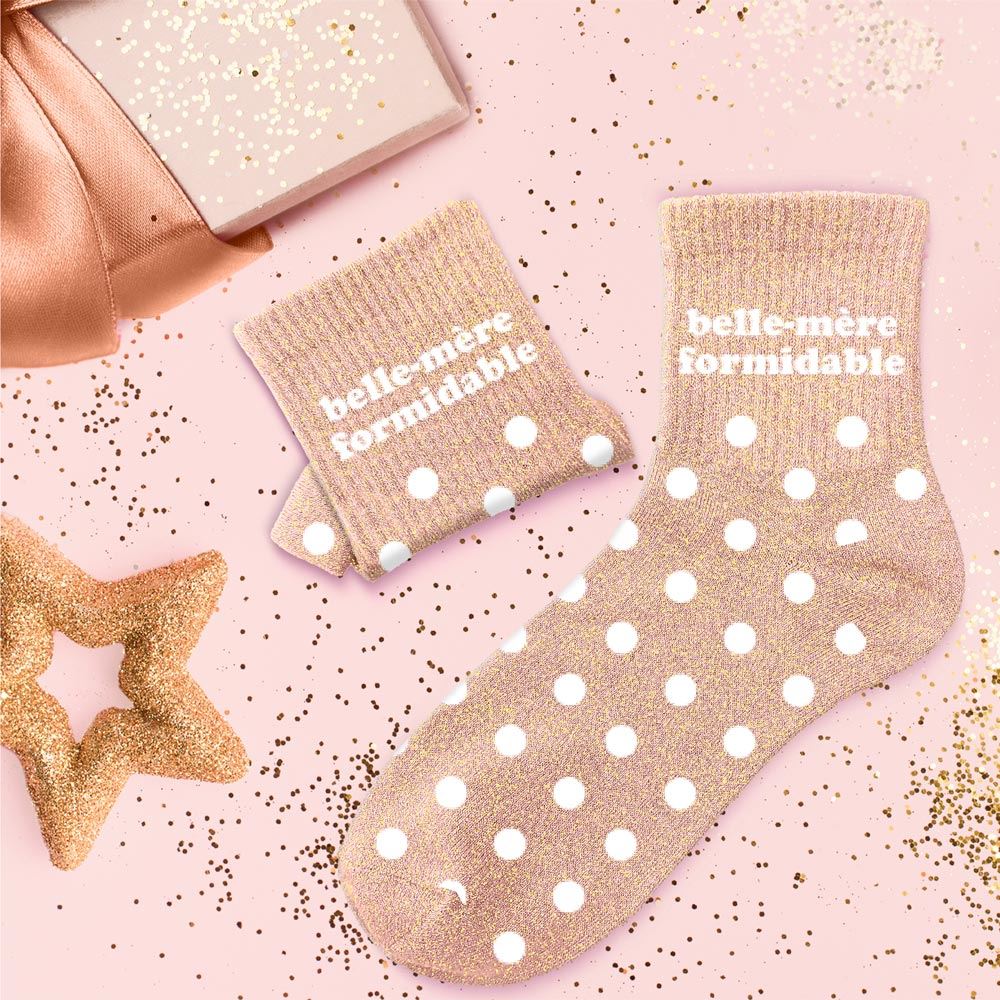 Chaussettes paillettes belle mere formidable