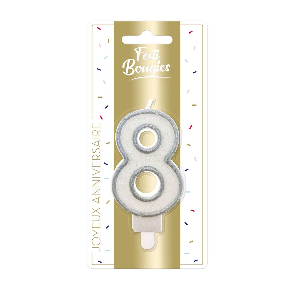 Bougie anniversaire 8