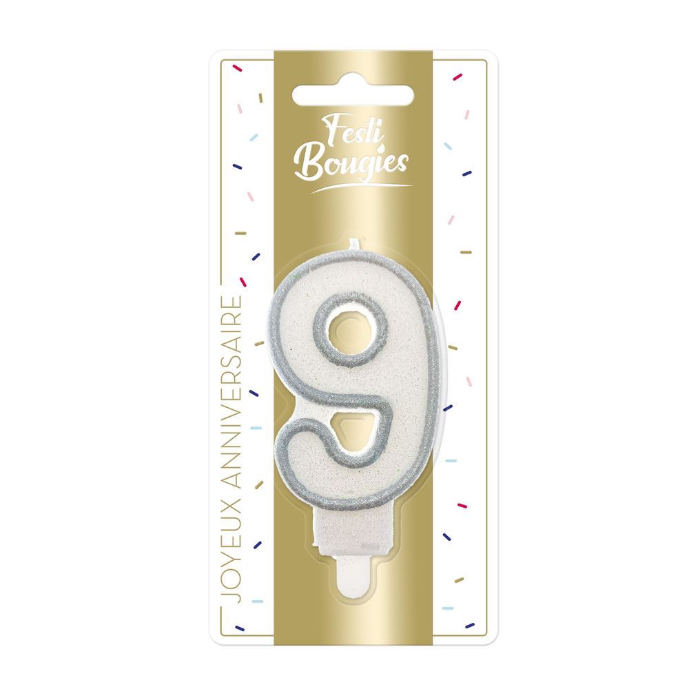 Bougie anniversaire 9