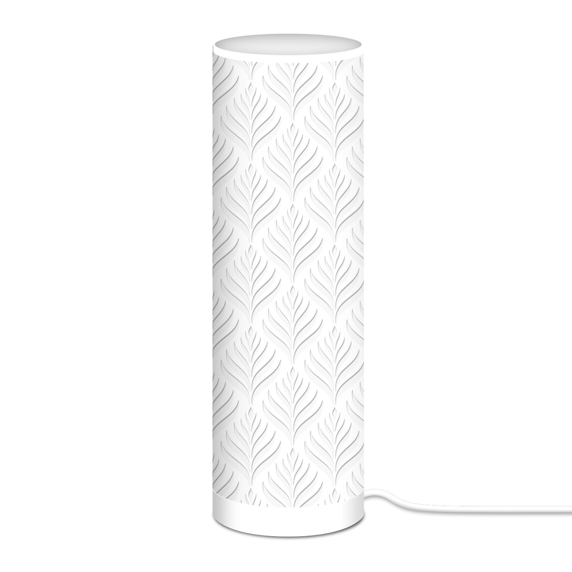 Lampe cylindrique 63cm blanche