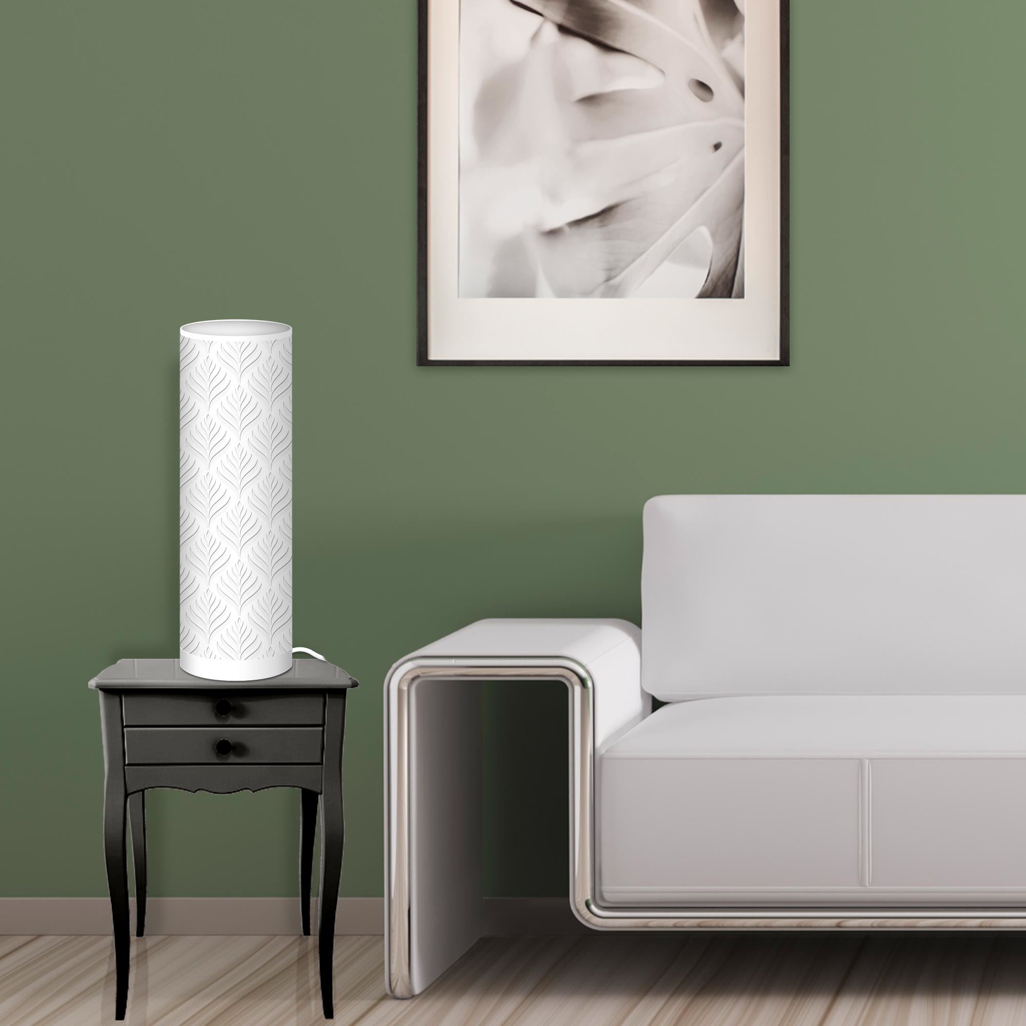Lampe cylindrique 63cm blanche