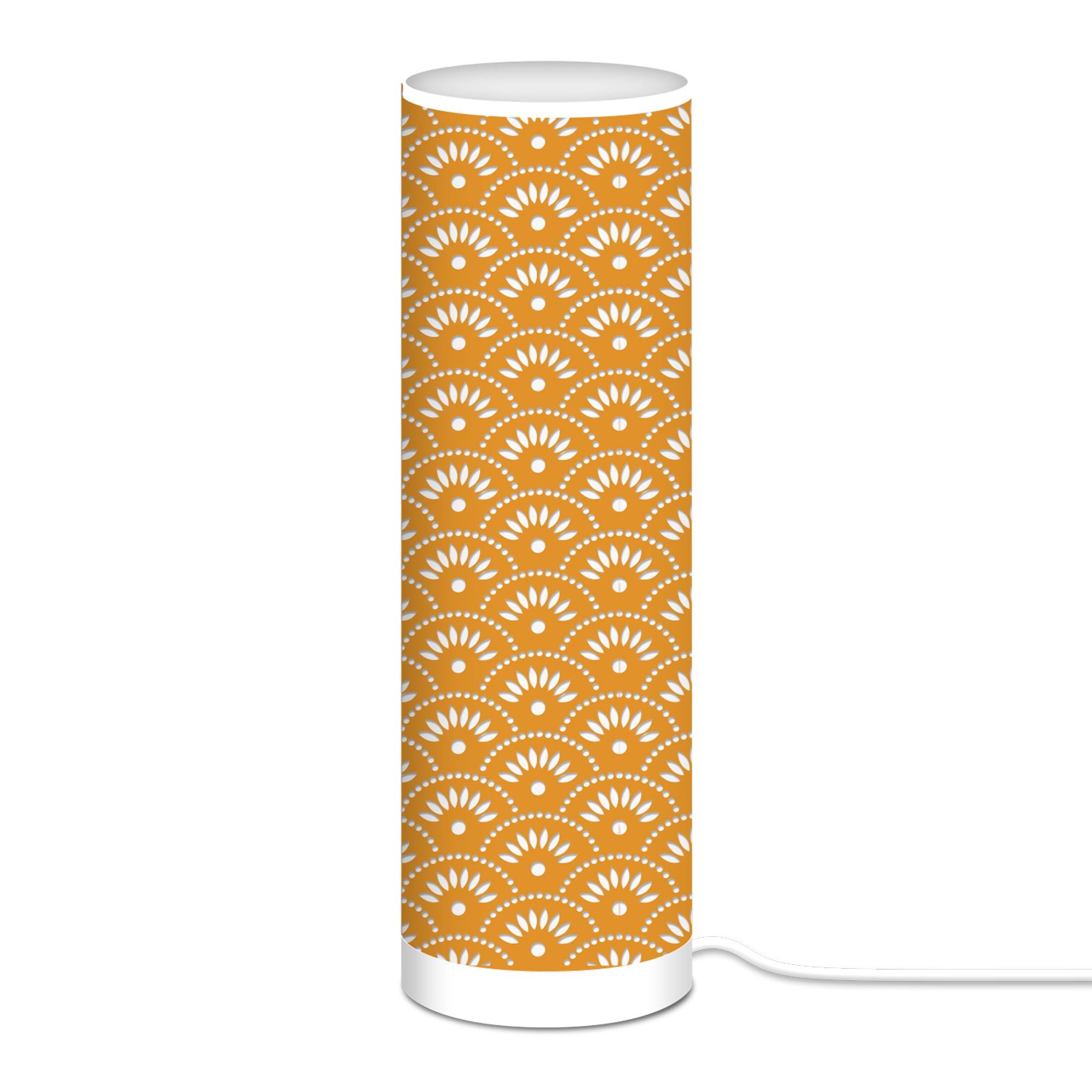Lampe cylindrique 63cm jaune