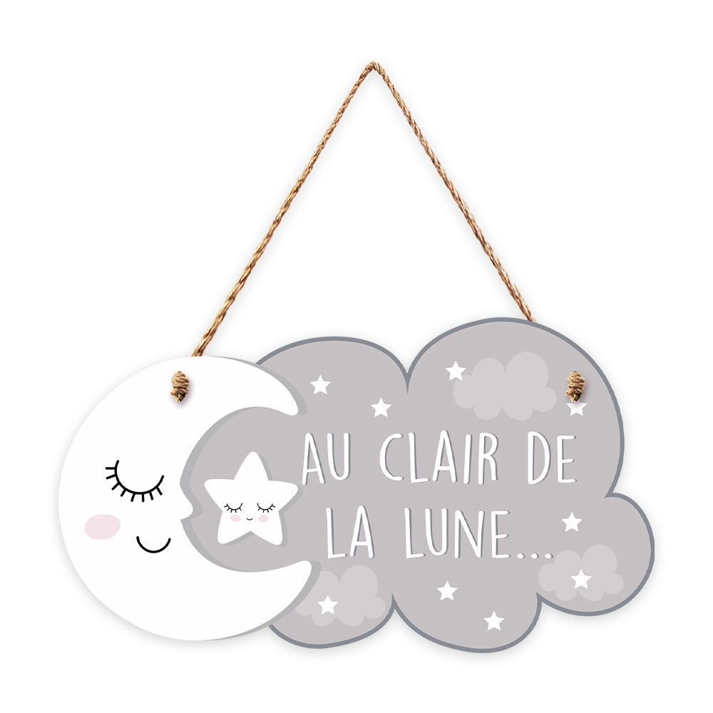 Plaque a suspendre lune