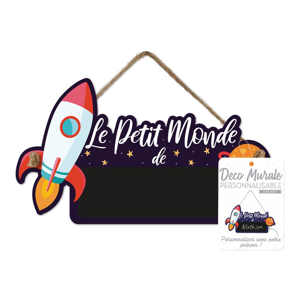 Plaque a suspendre ardoise fusee