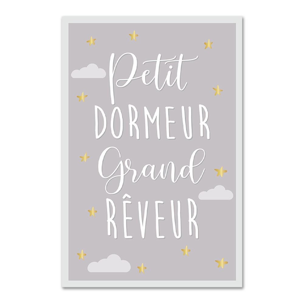 Toile "petit dormeur..."20x30cms