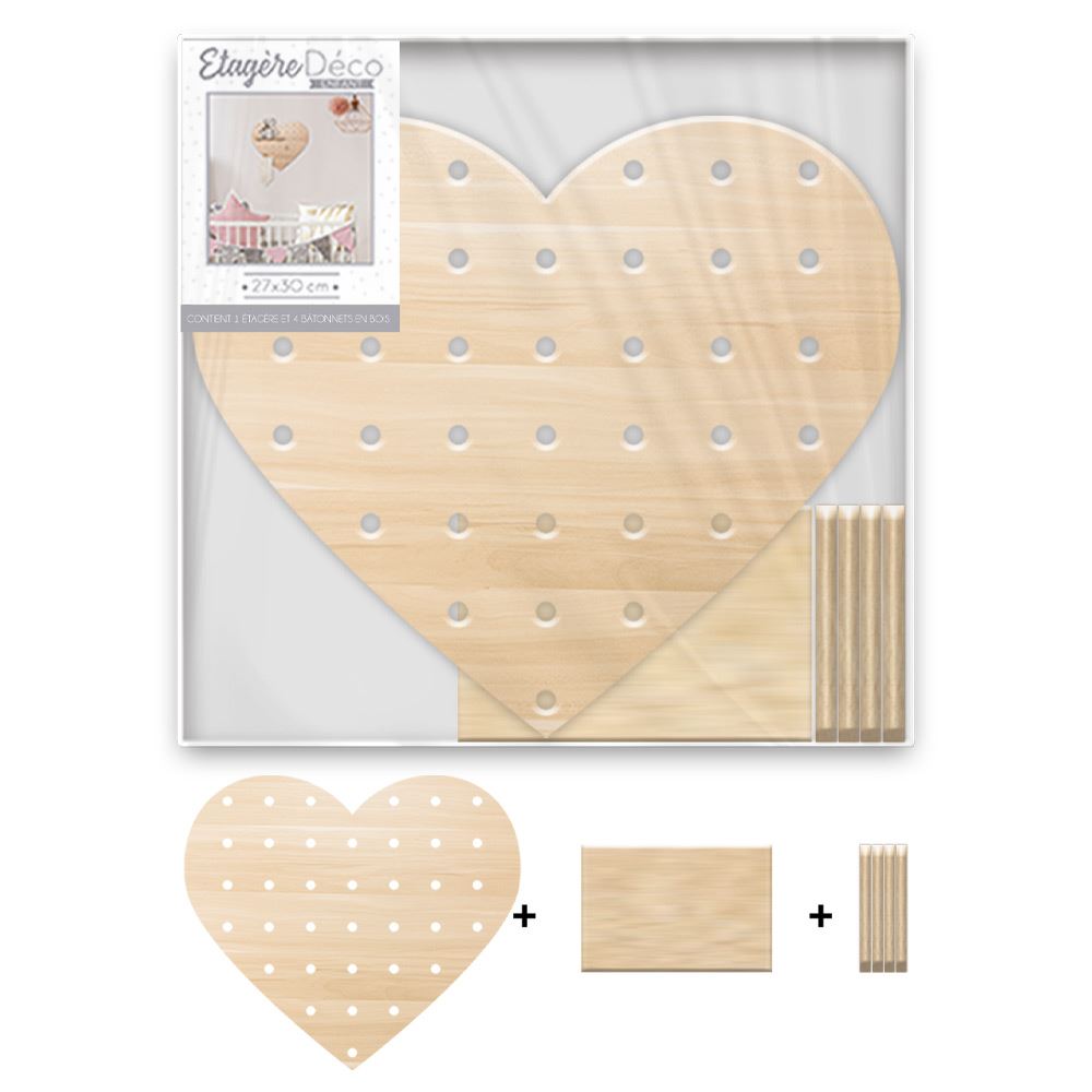 Etagere picots coeur