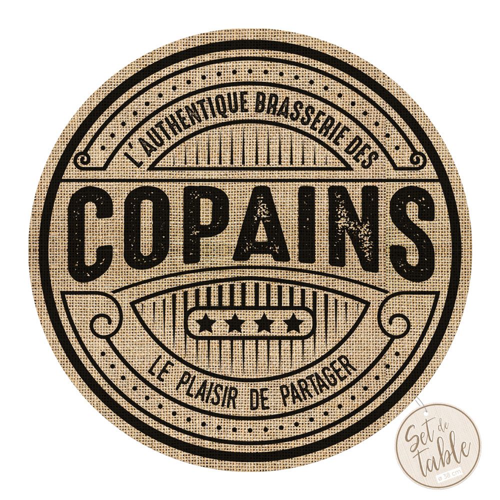 Set de table rond copains