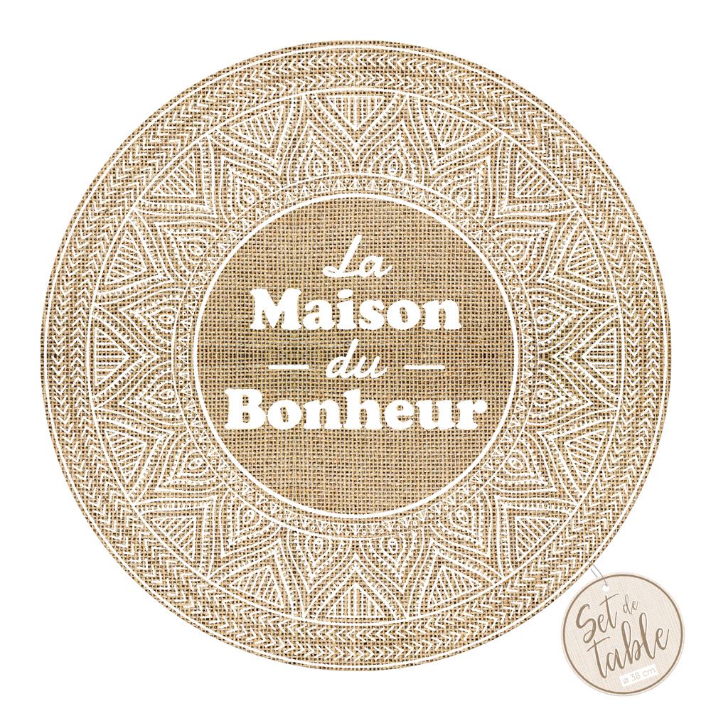 Set de table "maison du bonheur"