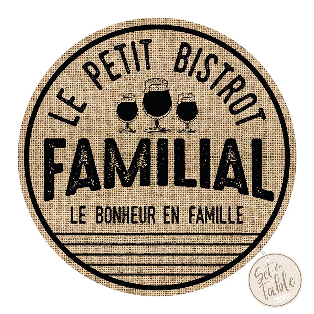 Set de table rond famille