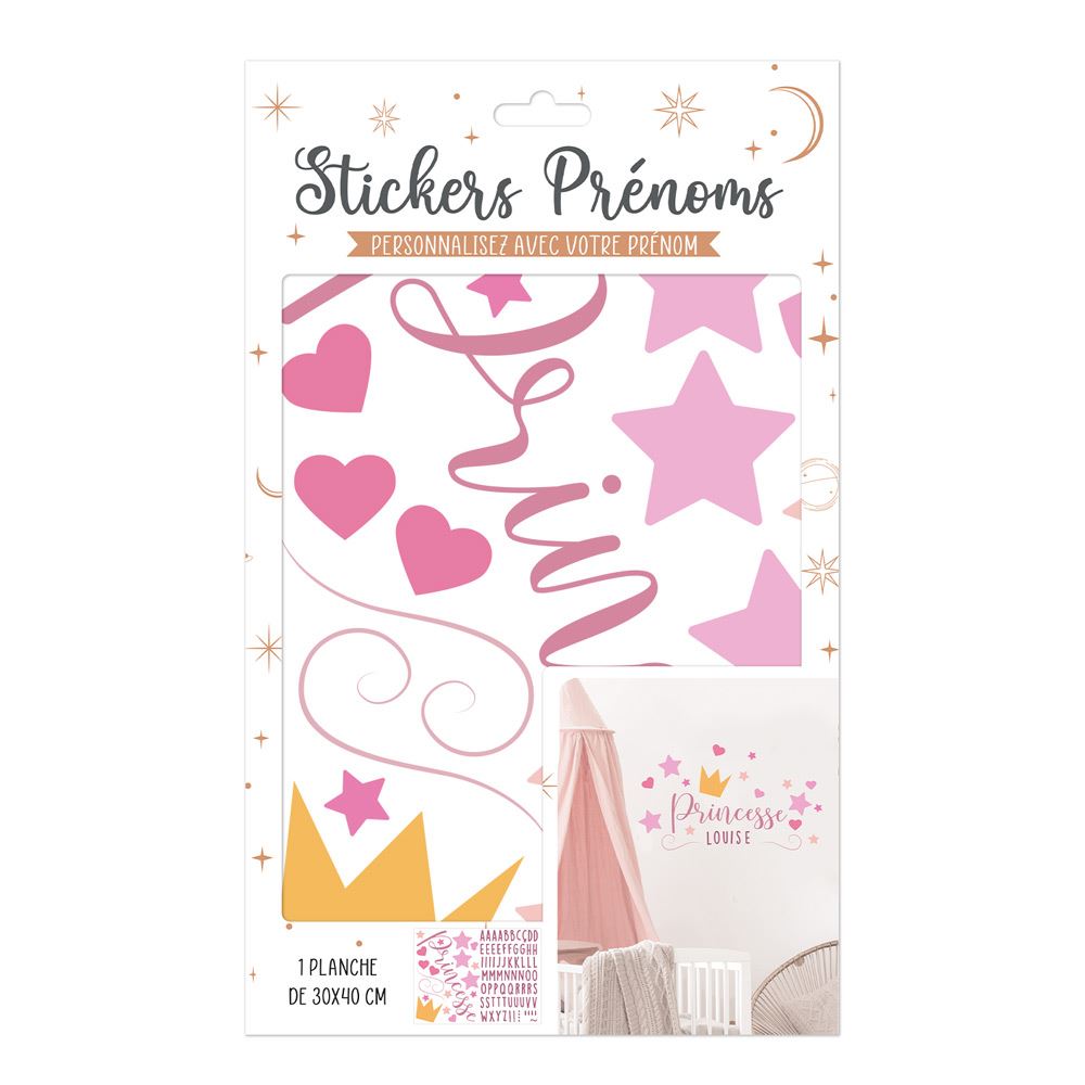 Stickers prenoms princesse