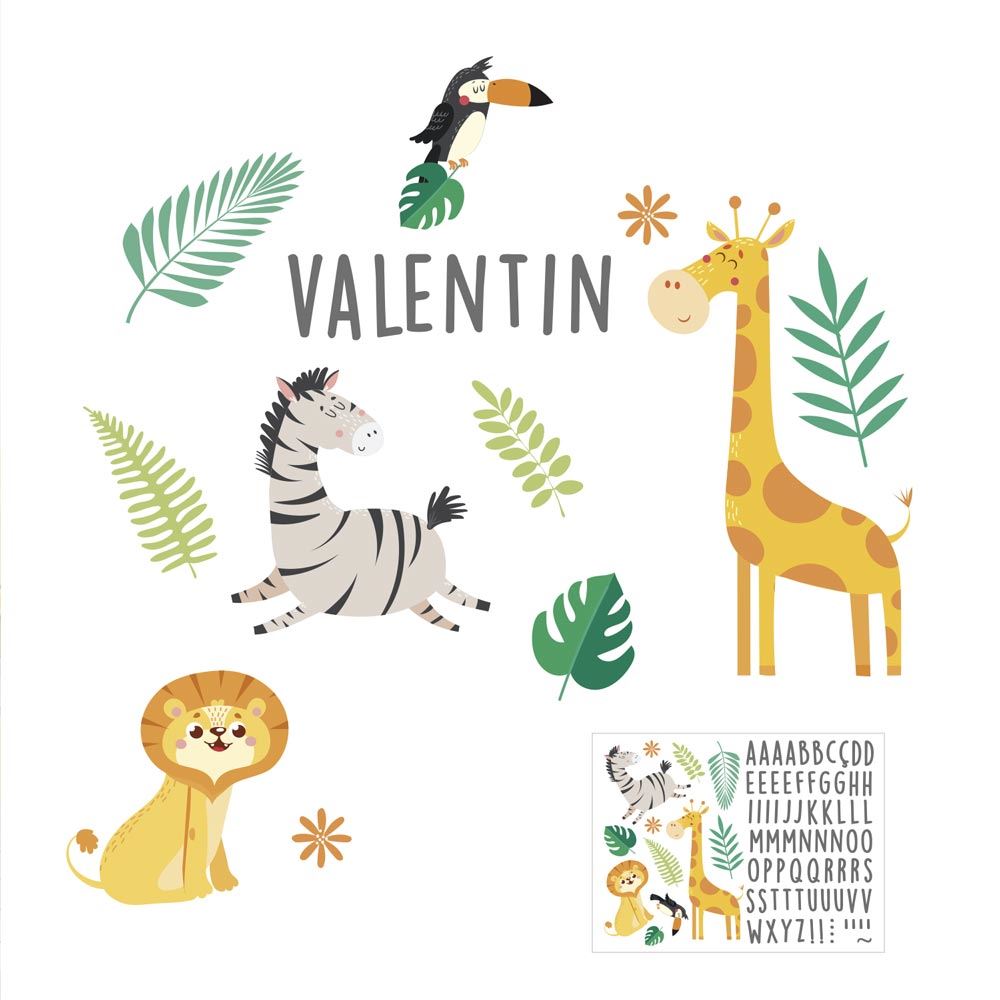 Stickers prenoms savane