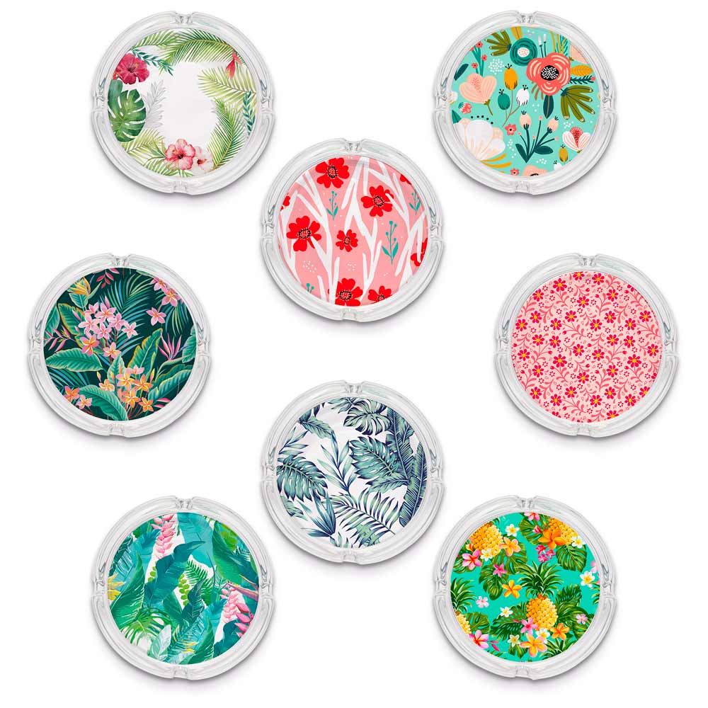 Cendrier verre motifs 8mods /24pcs
