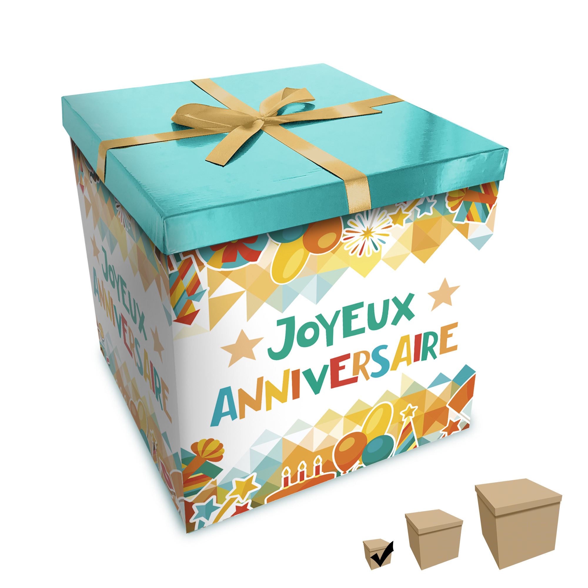 Boite cadeau pm joyeux anniversaire