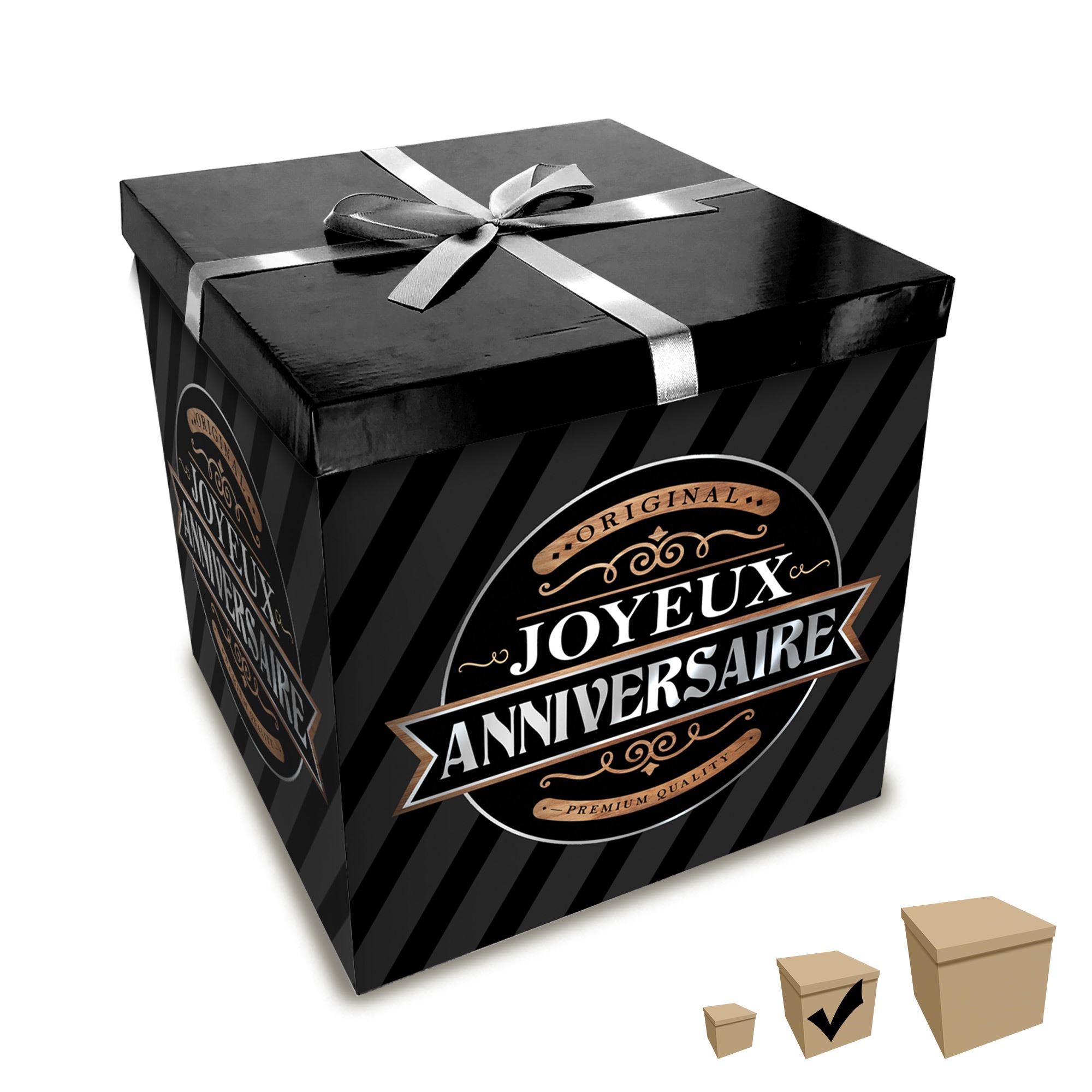 Boite cadeau mm joyeux anniv noire/