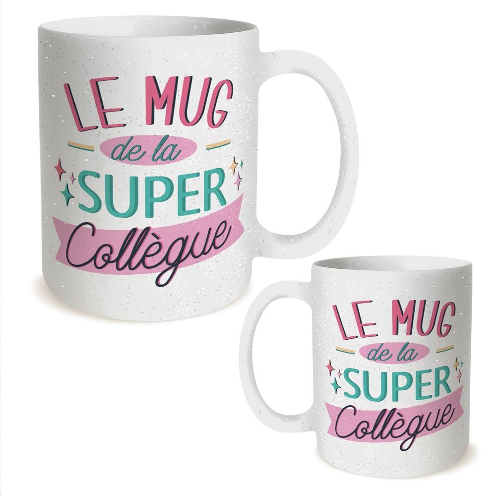 Mug a paillettes de la super collegue