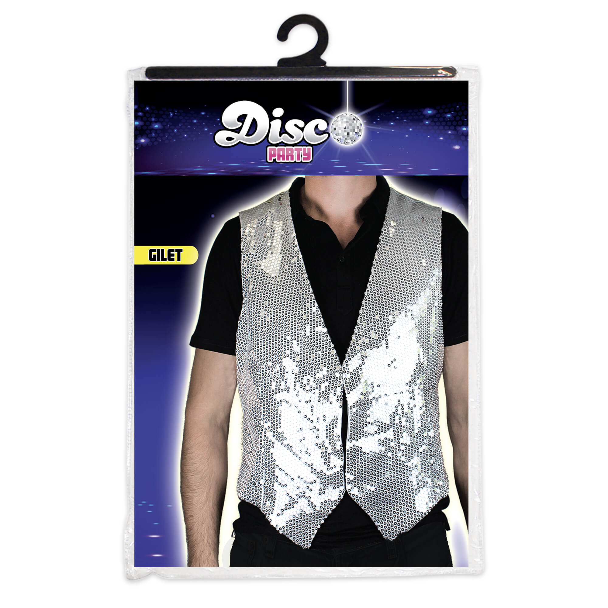 Gilet argent disco