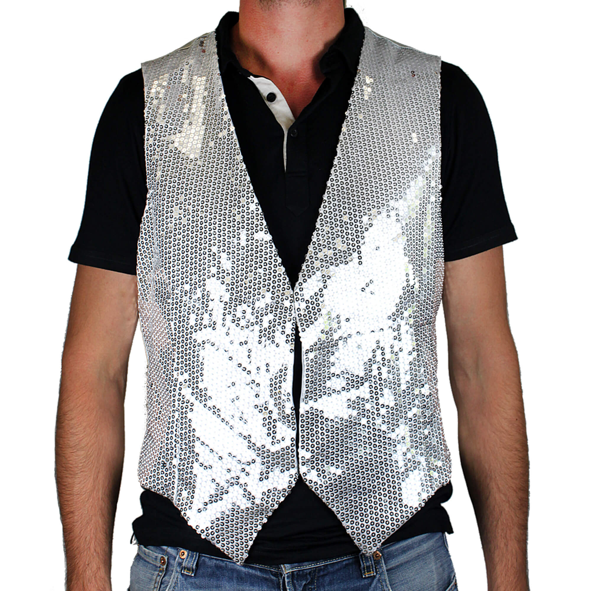 Gilet argent disco