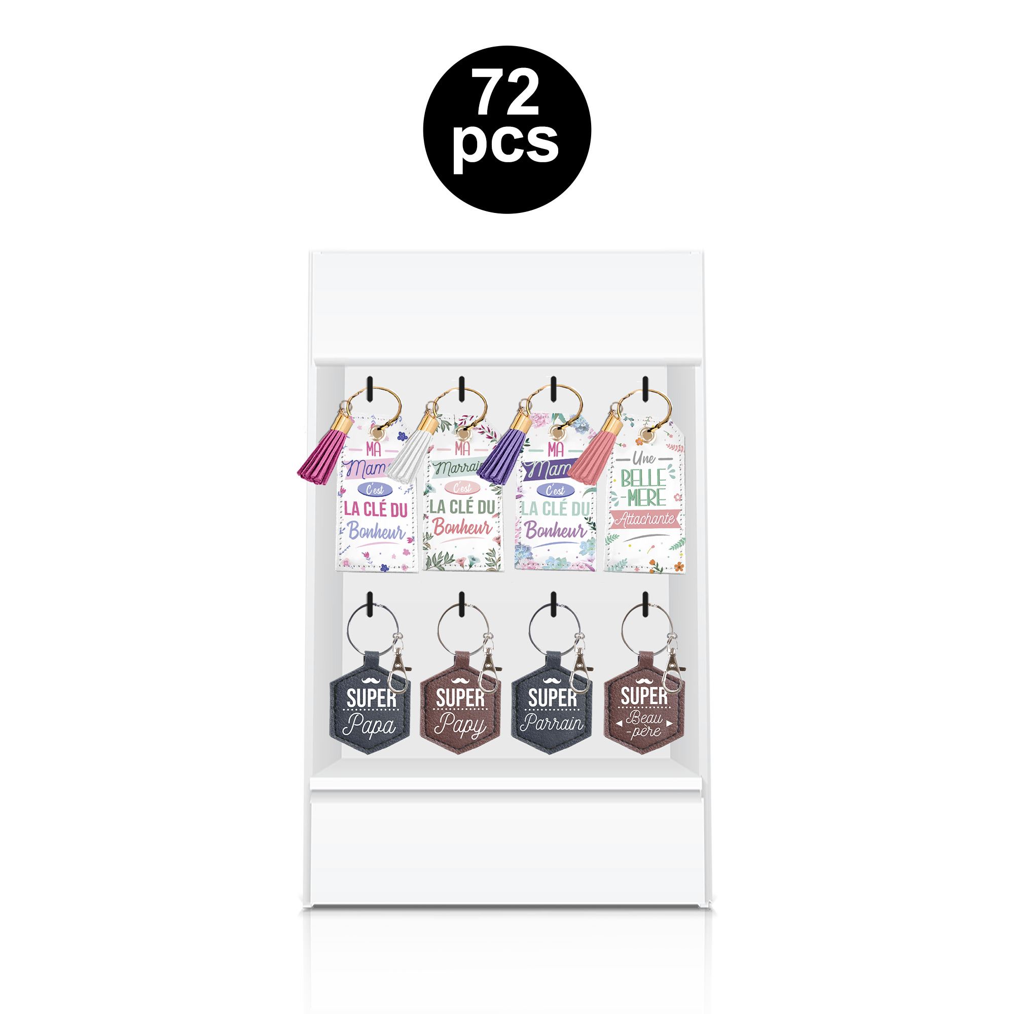 Porte cle affectif 8mods /72pcs