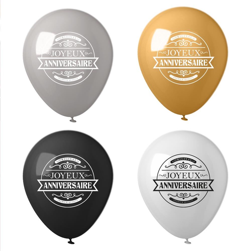 Sachet 8 ballons anniv original party