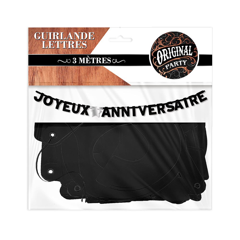 Guirlande lettres anniv original party