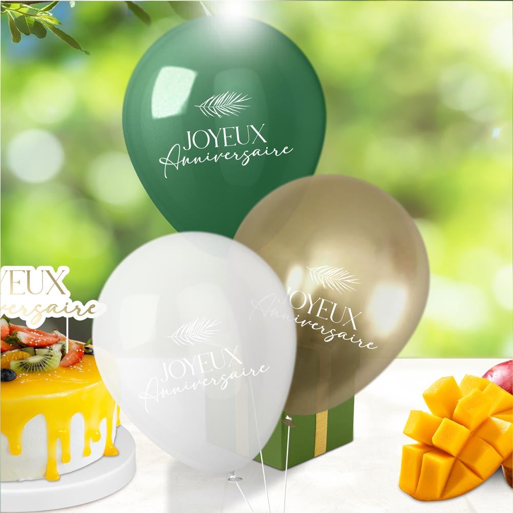 Sachet 8 ballons tropical party