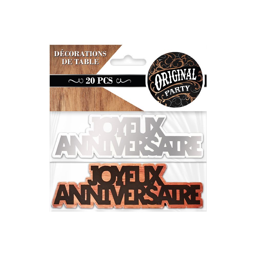 Sachet 20 deco de table original party