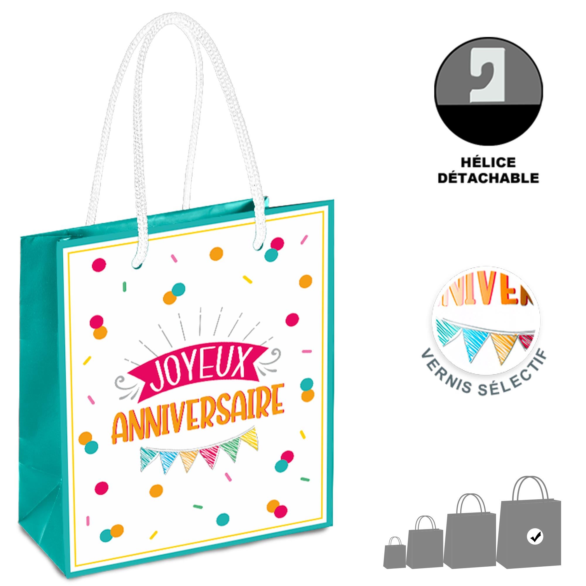 Pochette gm joyeux anniv fanions/