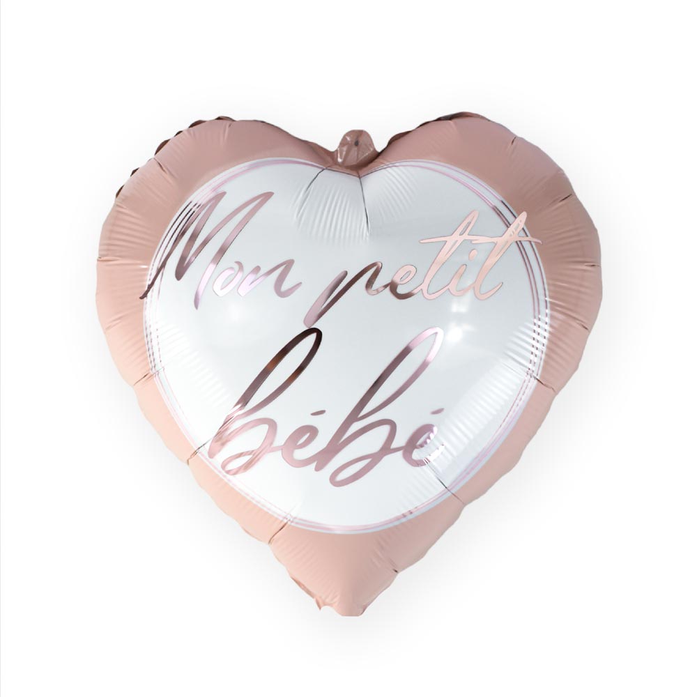 Ballon metal coeur baby shower fille
