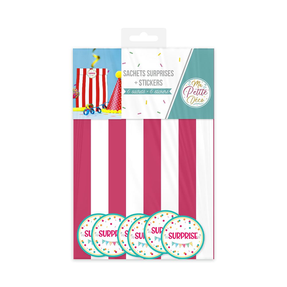 Sachet 6 sacs a surprise anniv mixte