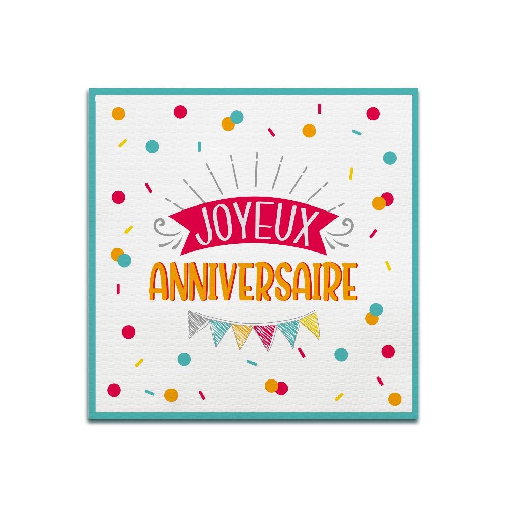 Pack 12 serviettes anniv mixte/