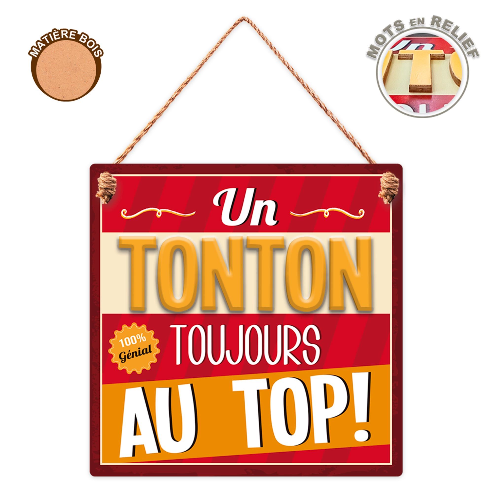 Plaque bois tonton