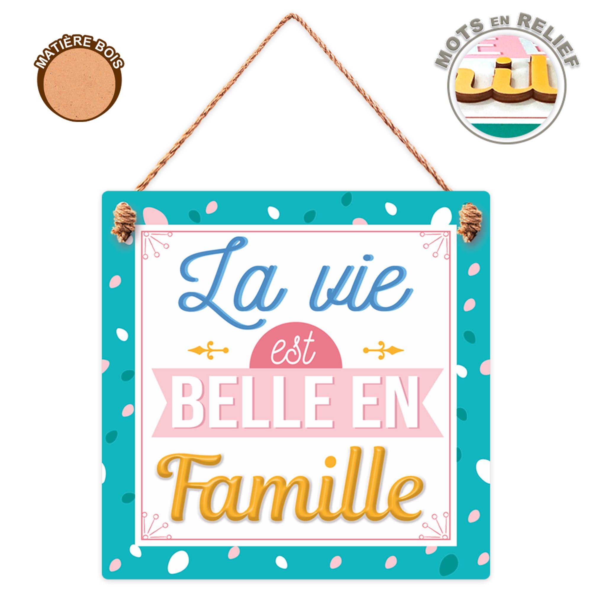 Plaque bois la vie est belle