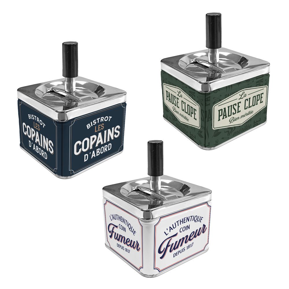 Cendrier carre toupie humo