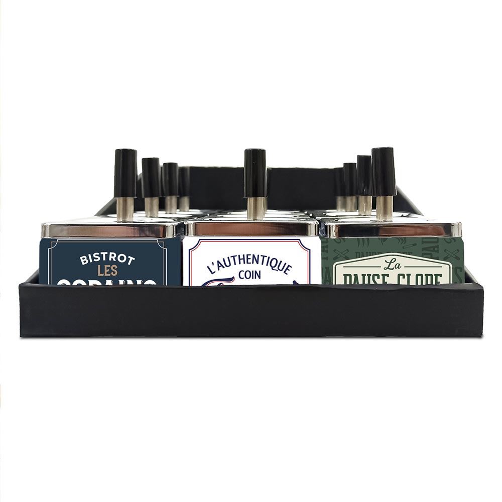 Cendrier carre toupie humo