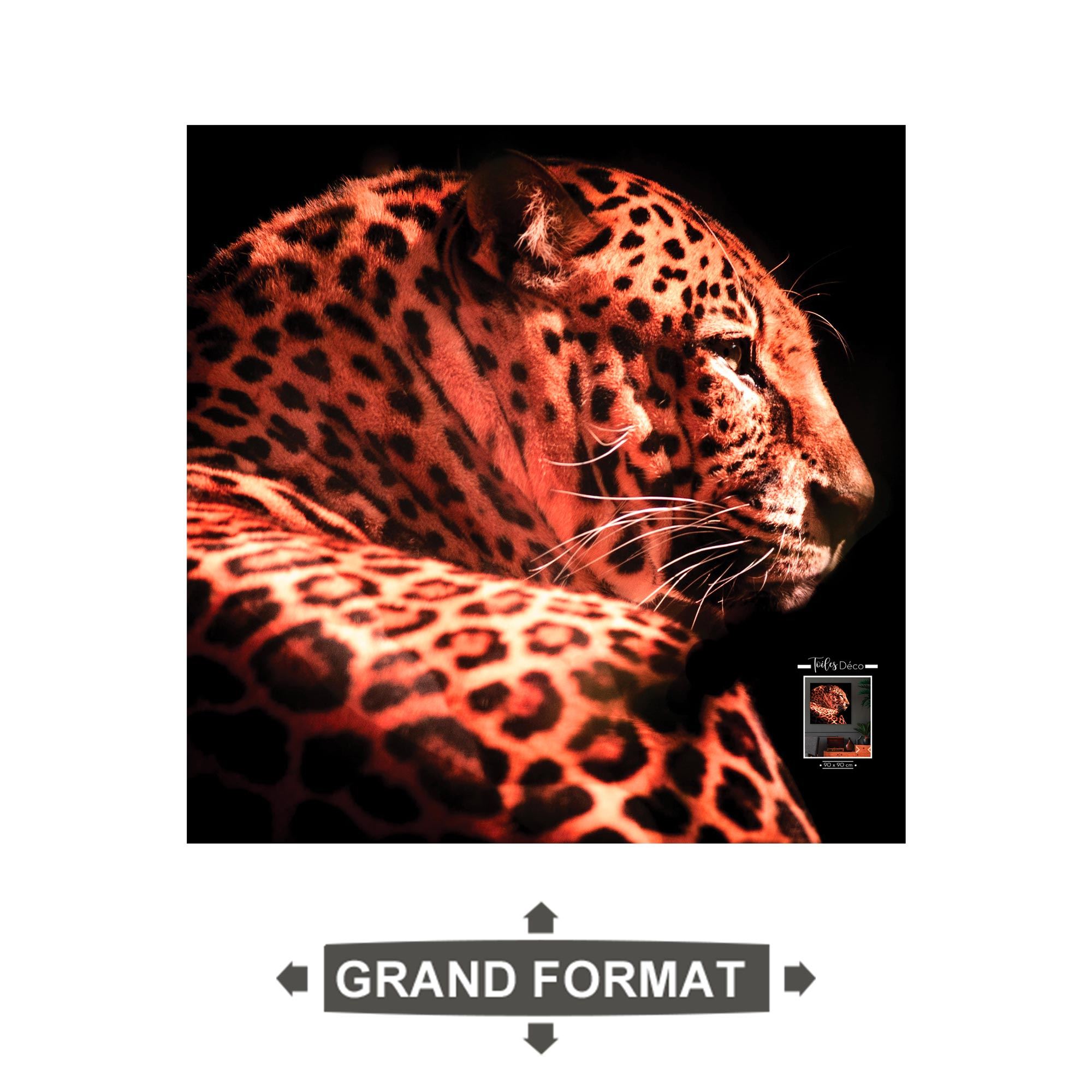 Toile guepard 90x90cms