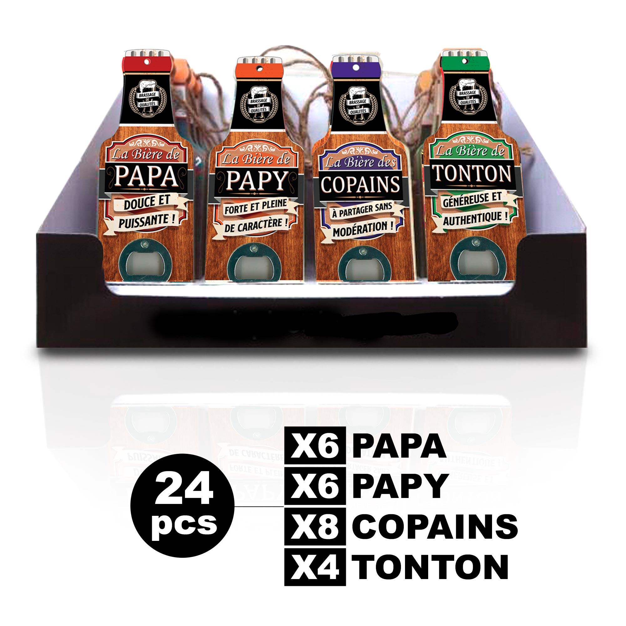 Decapsuleur bouteille family 4mods /24pcs