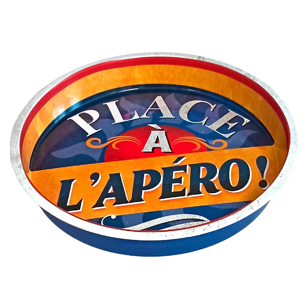 Plateau metal "place a l apero"