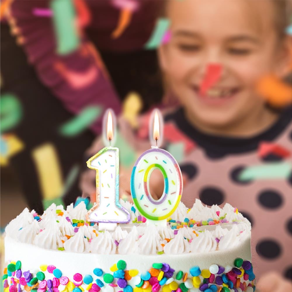 Bougie chiffre pastel  0