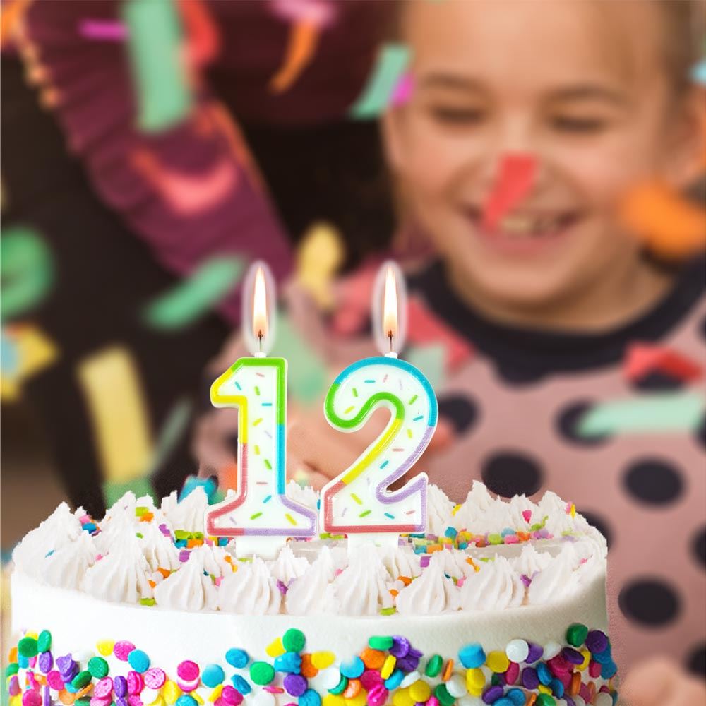 Bougie chiffre pastel 2/