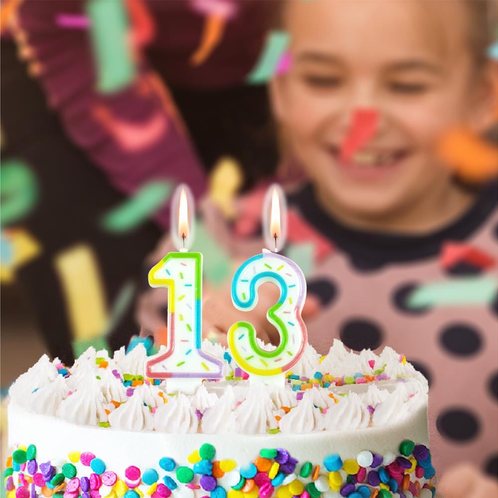 Bougie chiffre pastel 3